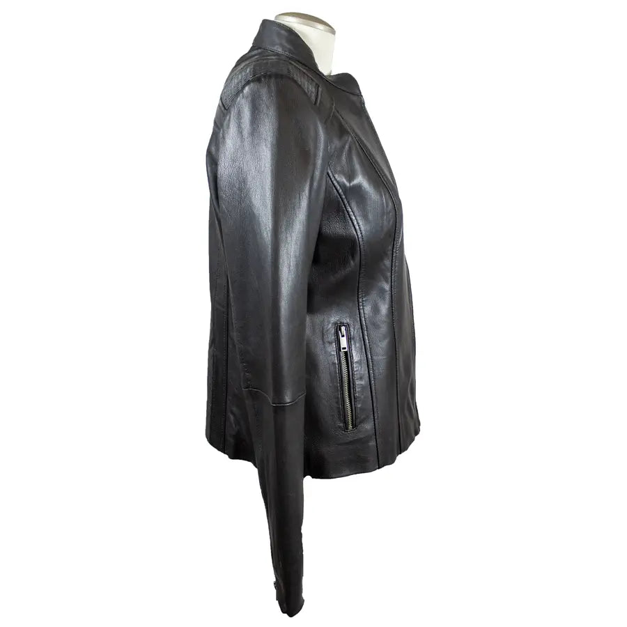 BOL Women's Basket Weave Accent Leather Jacket - Stylish Faux Leather Biker Jacket for Women | Perfect for Casual Outfits, Date Nights & Fall Fashion