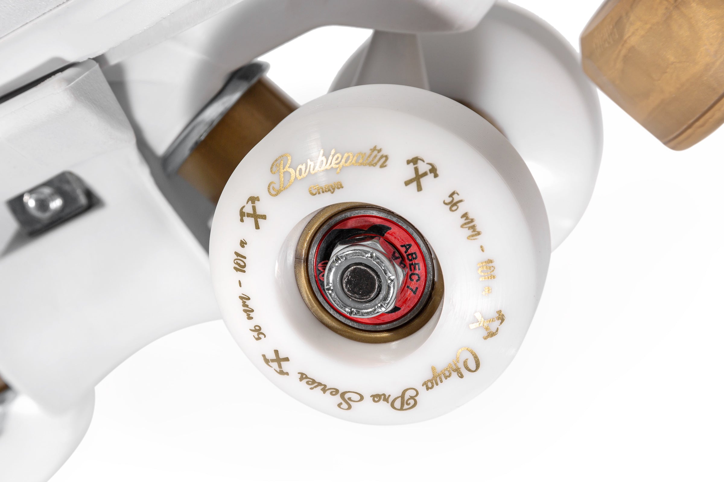 Chaya Kismet Barbiepatin Pro Roller Skates Gold - Premium Women's Quad Roller Skates for Outdoor & Indoor Skating, Rink, Fitness & Artistic Performance