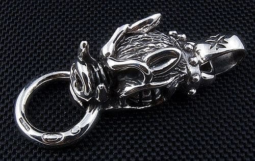 Boar Head Sterling Silver Men's Biker Pendant Necklace - Gothic Jewelry for Motorcycle Riders & Biker Gifts - Perfect for Biker Events, Rallies & Everyday Wear