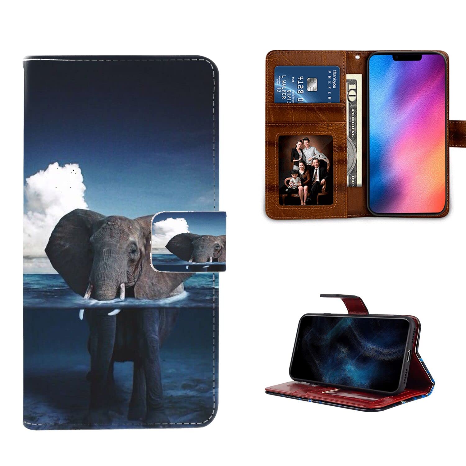 Premium Magnetic Wallet Case for iPhone 13 Pro - PU Leather Flip Cover with Card Slots & TPU Protection | Slim Folio Design for Everyday Use, Travel, and Business Meetings