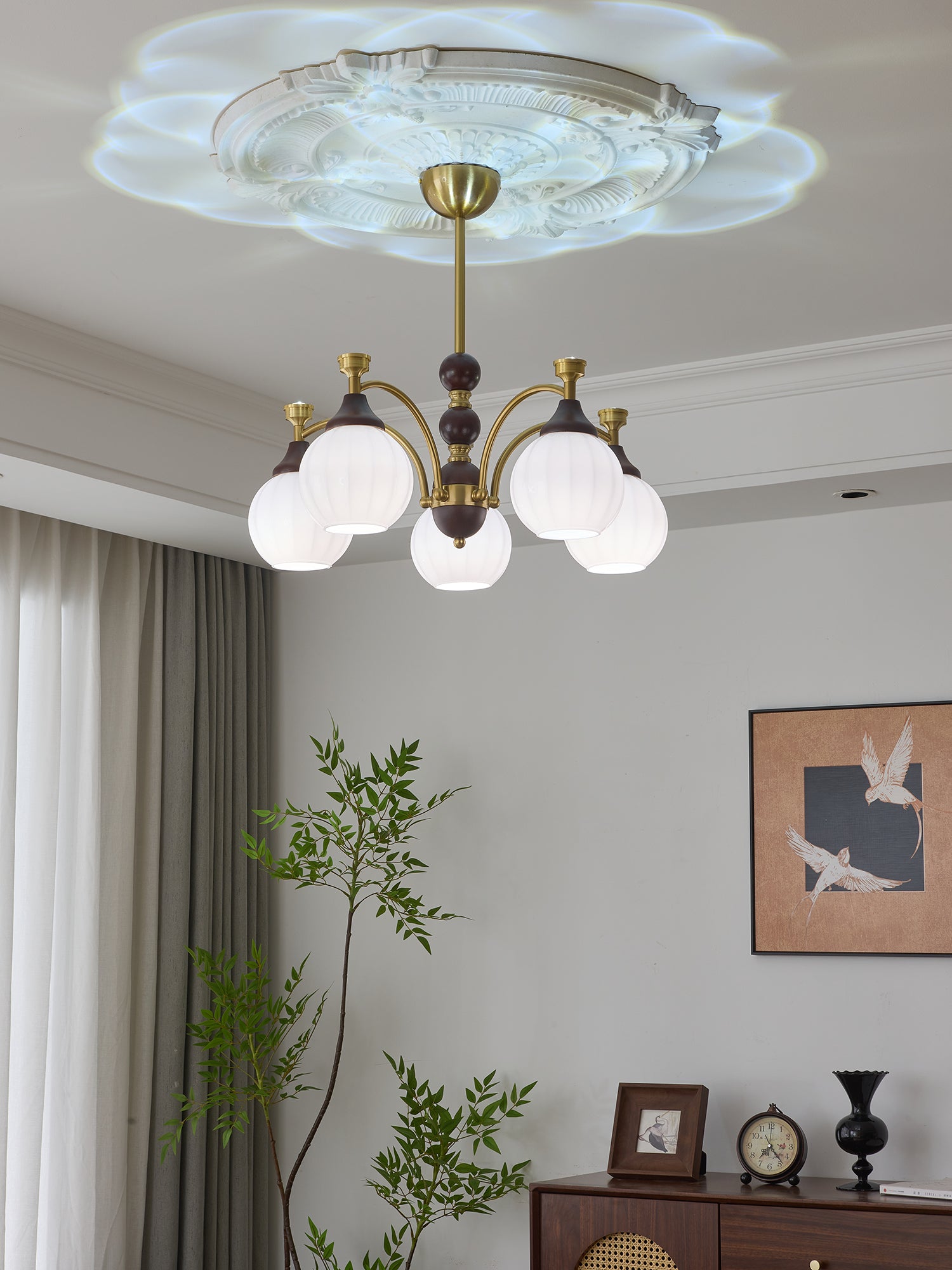 Callidora Crystal Chandelier - Elegant Modern Ceiling Light Fixture for Dining Room, Bedroom & Living Room | Energy Efficient LED Lighting | Perfect for Home Decor & Wedding Venues