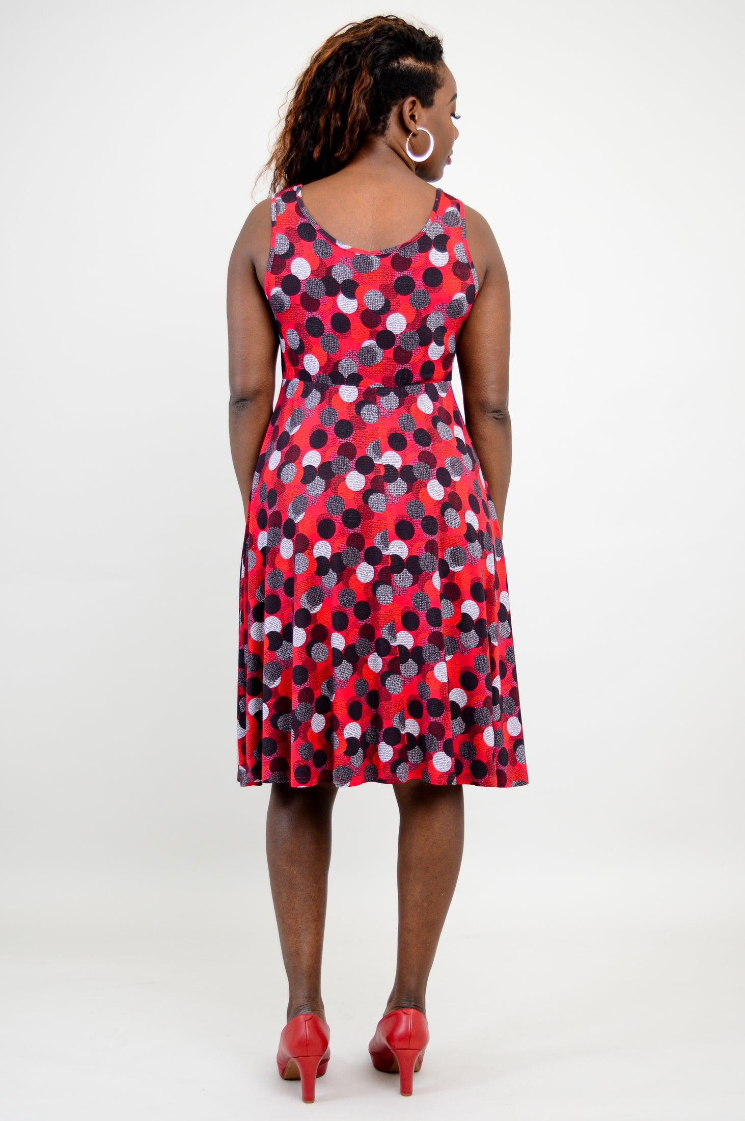 Genesis Dress - Stylish Polka Dot Dance Dress Made from Soft Bamboo Fabric, Perfect for Ballroom Dancing, Latin Dance & Performance Costumes