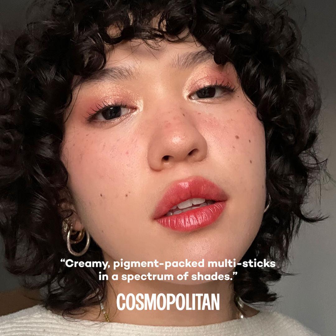 Multi Stick Tinted Dew - 3-in-1 Creamy Lip, Cheek & Eye Color Stick | Natural Glow Makeup for Everyday Wear | Perfect for On-The-Go Touch Ups & No-Makeup Looks