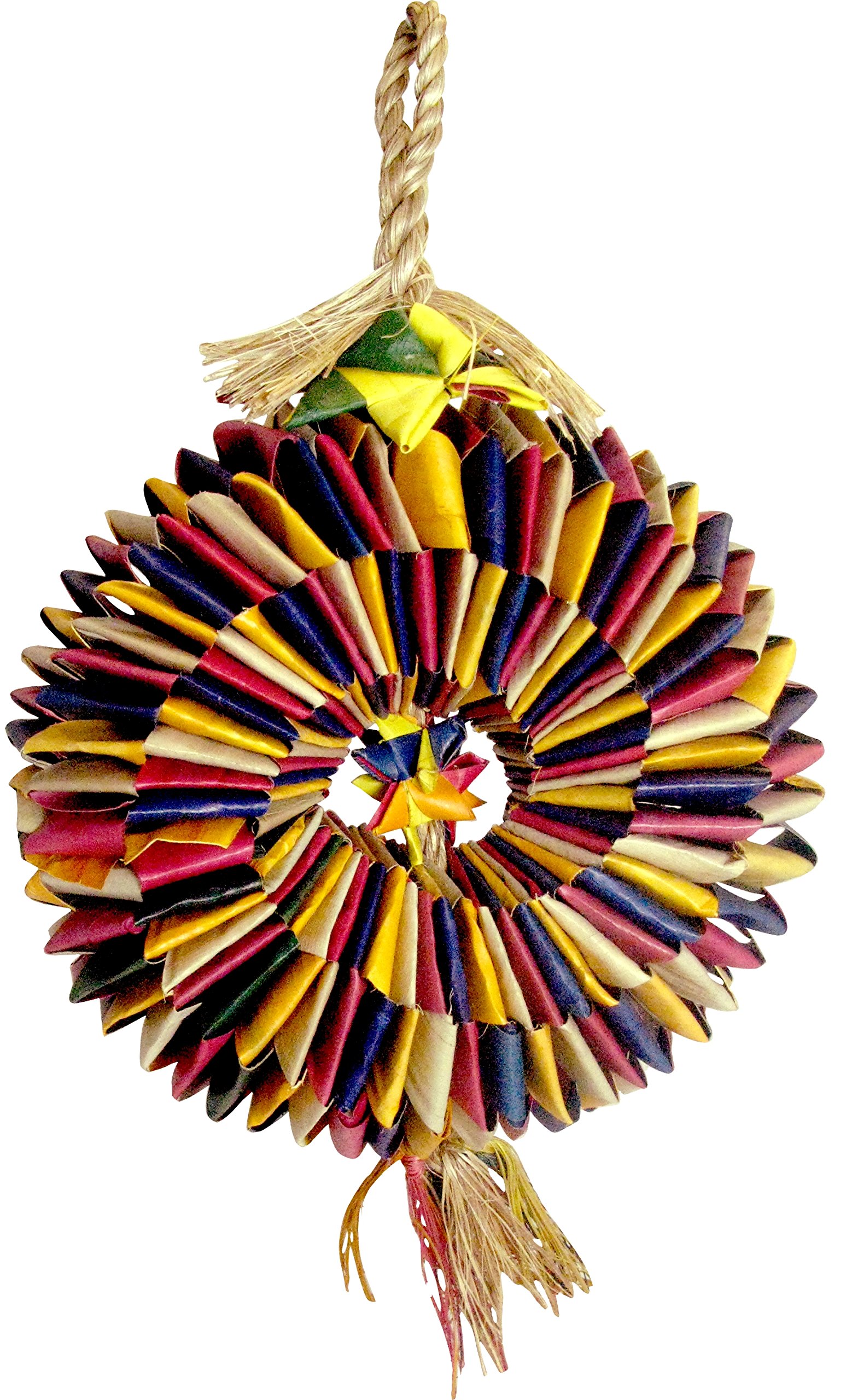 Planet Pleasures Medium Bird Tire Toy - Chewable & Durable Parrot Toy for Macaws, Cockatoos, African Greys - Perfect for Cage Play & Mental Stimulation