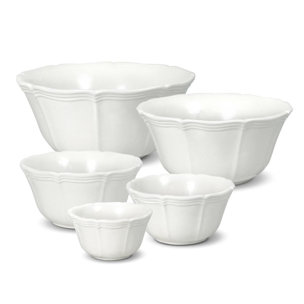 French Countryside® 5-Piece Mixing Bowl Set - Durable Ceramic Serving Bowls for Baking, Cooking & Food Prep - Perfect for Kitchens, Restaurants & Home Entertaining