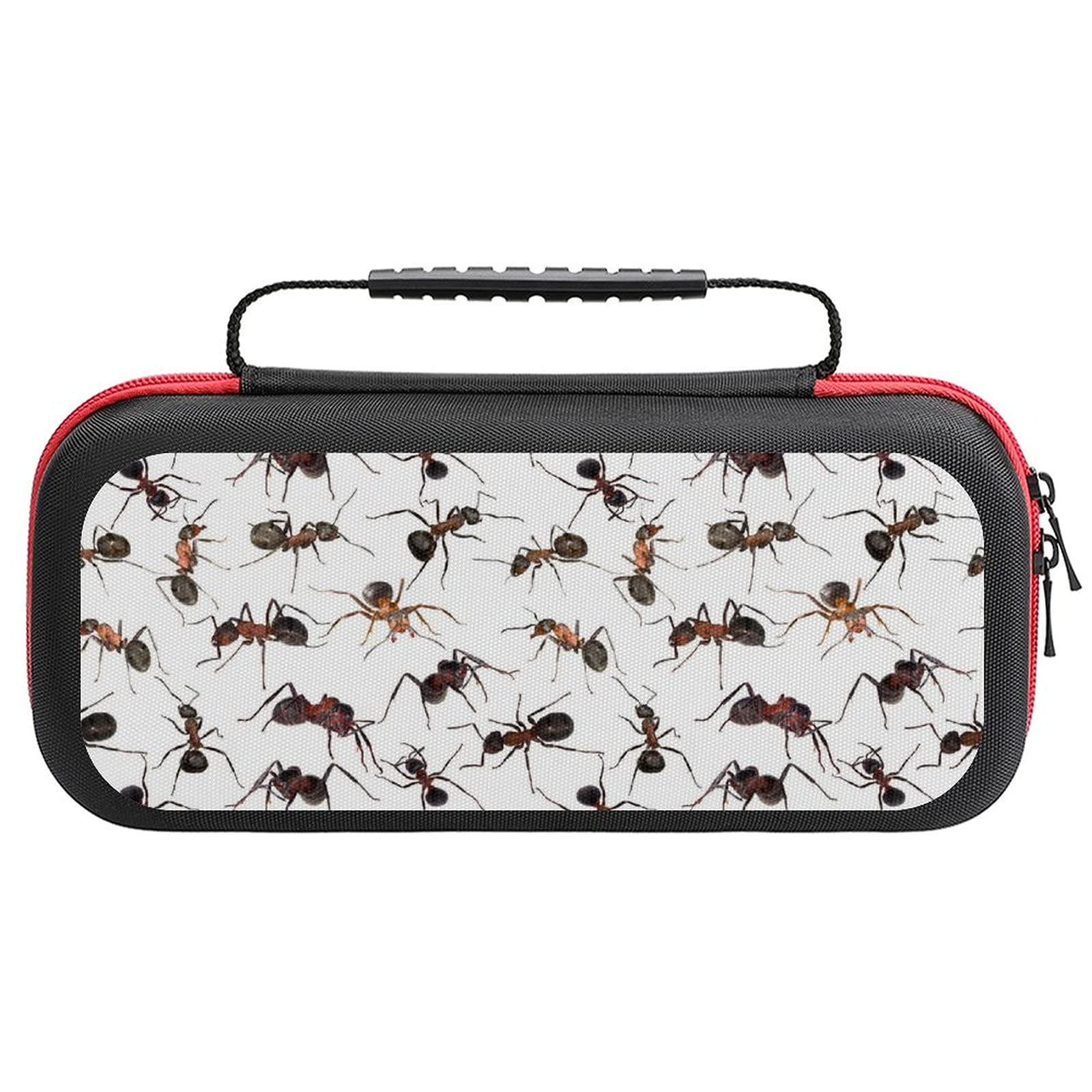 Lively Ants Printed Travel Case for Nintendo Switch Lite & Accessories - Portable Storage Bag for Gaming On The Go, Commuting, and Travel Protection