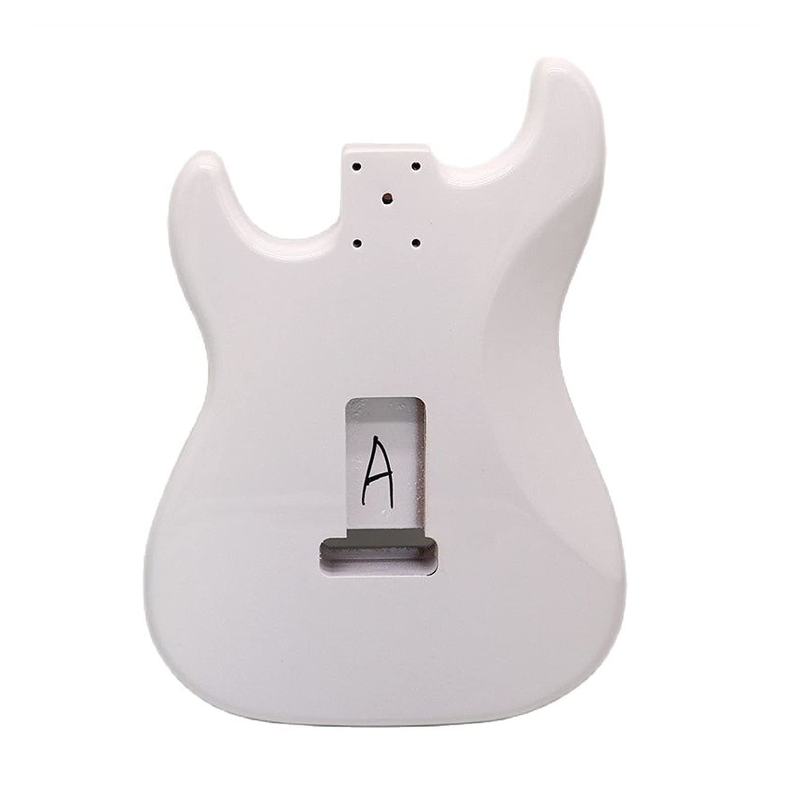 Unfinished White ST Style Electric Guitar Body Kit - Poplar Wood, High Gloss Finish, 5.7cm Pocket Width, Handcrafted for DIY Guitar Building | Perfect for Custom Electric Guitar Projects & Luthier Workshops