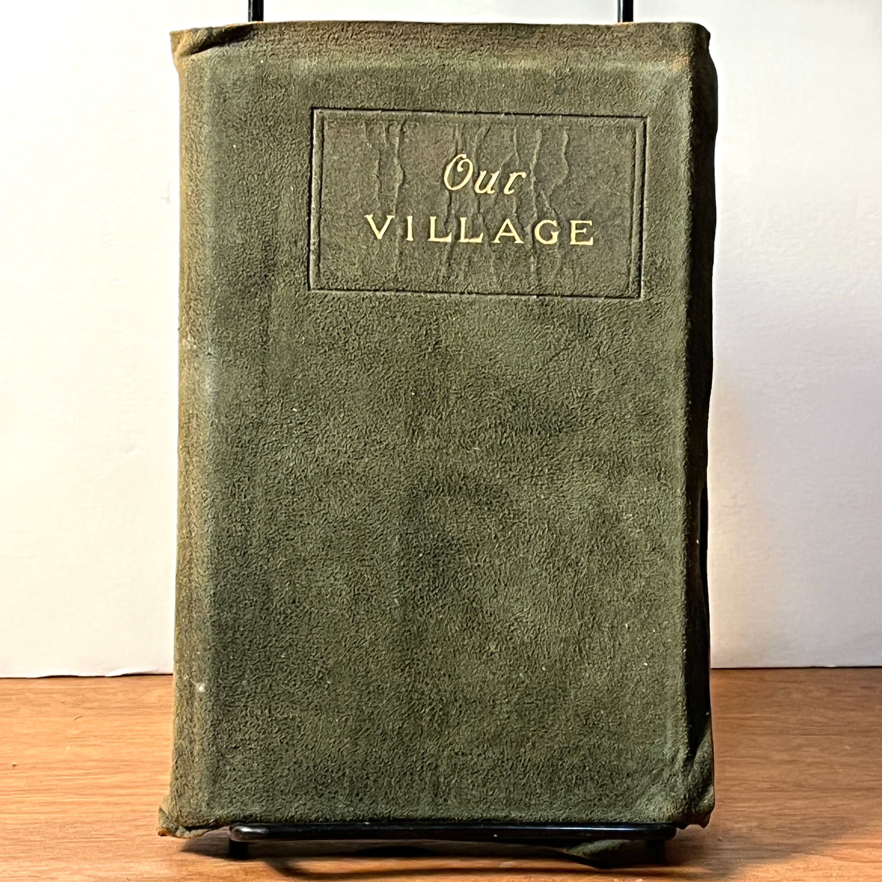 Our Village by Mary Russell Mitford - H.M. Caldwell Hardcover Edition in Premium Green Leather (18mo Size) - Perfect for Book Collectors & Classic Literature Enthusiasts