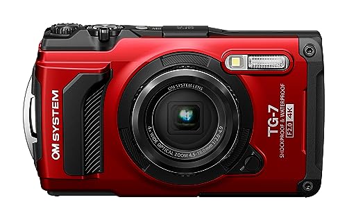 OM SYSTEM Tough TG-7 Waterproof Digital Camera 16MP 4K Video - Perfect for Underwater Photography, Hiking & Outdoor Adventures