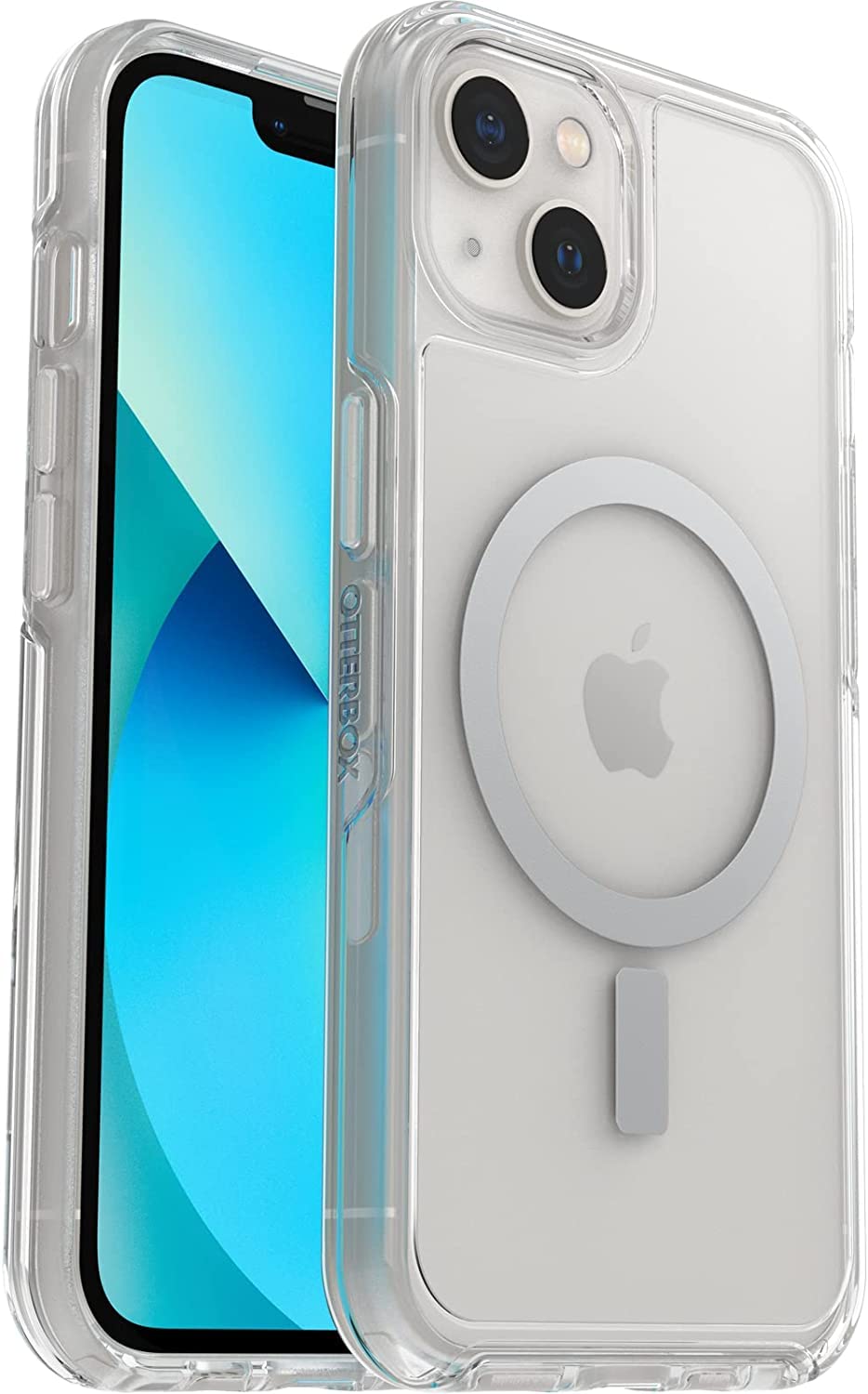 OtterBox Symmetry Series MagSafe Compatible Clear iPhone 13 Case with Antimicrobial Protection - Slim Protective Cover for Everyday Use, Work & Travel - Non-Retail Packaging