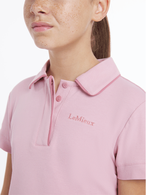 Le Mieux Young Rider Polo Shirt - Breathable Equestrian Performance Top for Horseback Riding & Training | Perfect for Dressage, Show Jumping & Stable Work