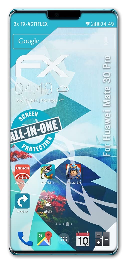 Huawei Mate 30 Pro Screen Protector [3-Pack] - Ultra Clear Flexible Tempered Glass Film - Anti-Scratch & Bubble-Free - Perfect for Work, Travel & Daily Protection