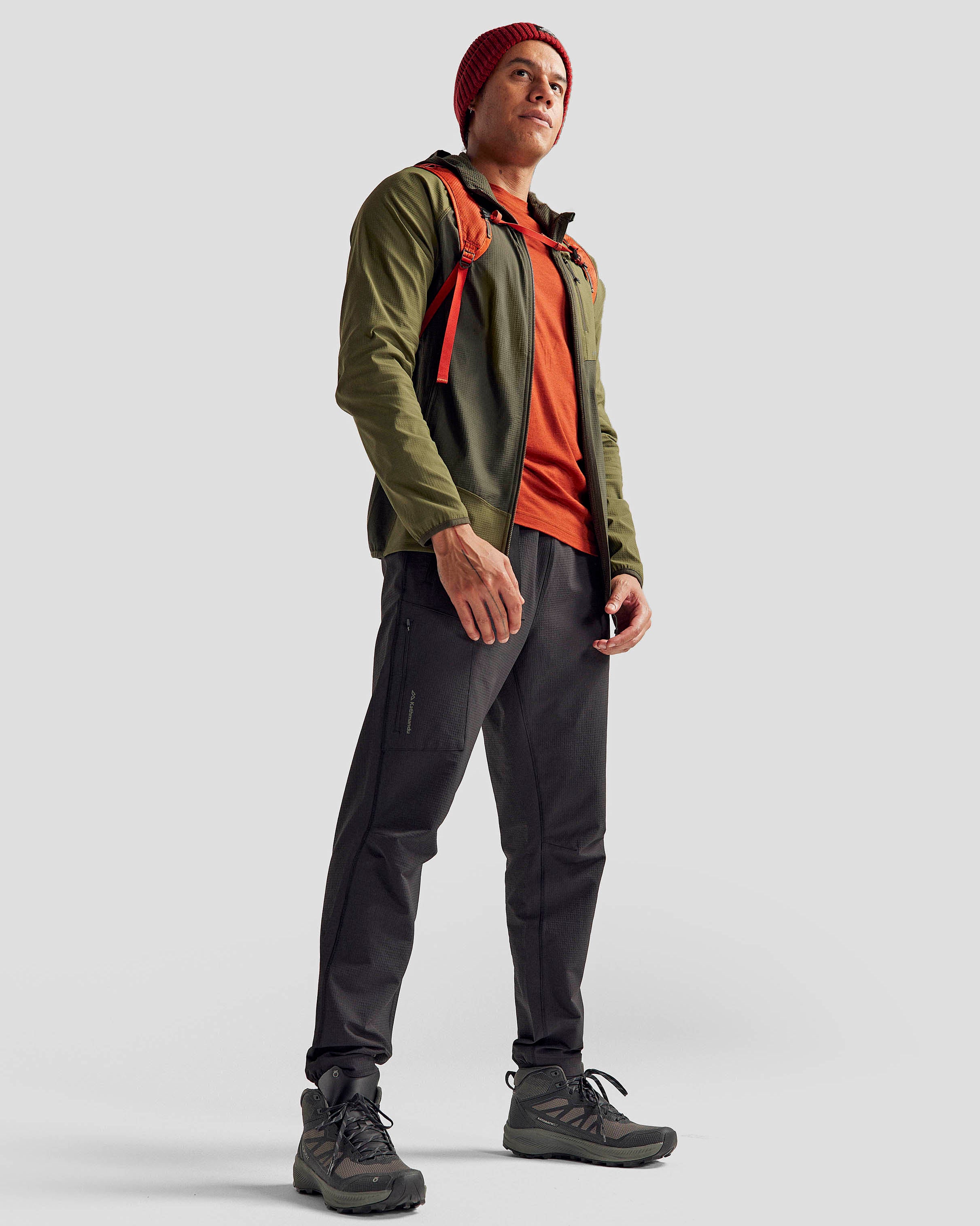 Men's Aysen Hooded Fleece Jacket - Dark Moss/Light Moss - Warm Winter Outdoor Wear for Hiking, Camping & Casual Style