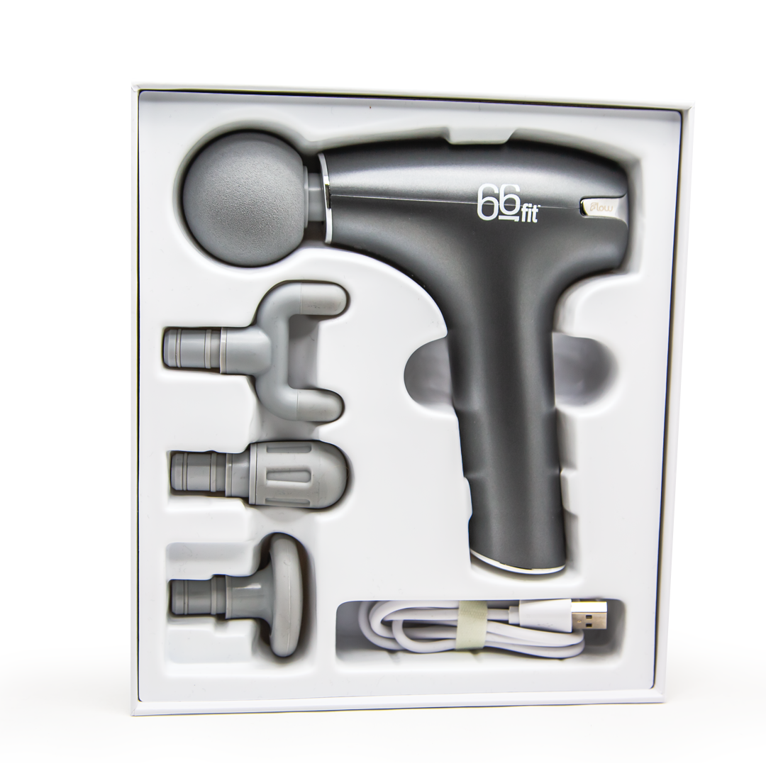 66Fit Flow Nano Massage Gun - Portable Deep Tissue Muscle Massager for Pain Relief & Recovery - Perfect for Athletes, Gym Workouts, Post-Training Recovery & Home Use