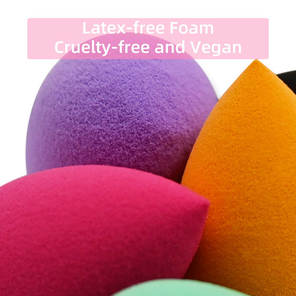 Dolovemk 6PCS Professional Makeup Sponges - Micro Mini Beauty Blender Sponge Set (30mm, Latex-Free, Expands When Wet) - Random 6 Colors for Flawless Foundation & Concealer Application - Perfect for Travel, Everyday Makeup & On-The-Go Touch Ups
