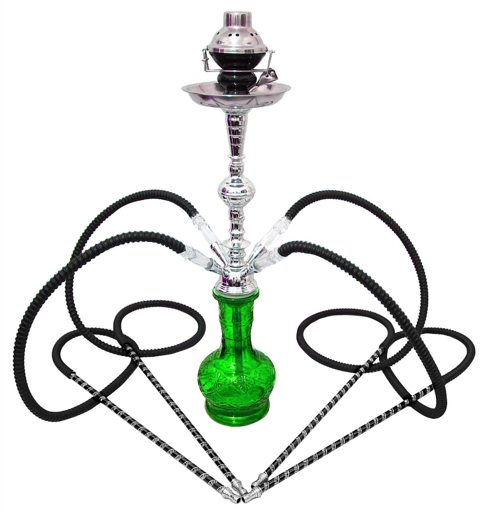 4 Hose Green Bazooka Hookah - Tobacco & Nicotine Free | Premium Wholesale Hookah Pipes for Sale | Best for Parties, Lounges & Social Gatherings