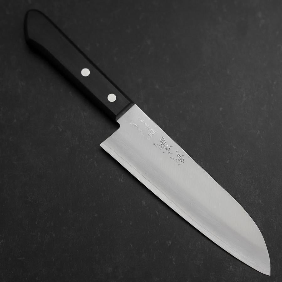 Premium Santoku Knife 135mm - VG-1 Stainless Steel Blade with Polished Finish & Ergonomic Black Handle - Perfect for Slicing, Dicing, and Chopping Vegetables, Meat, and Fish