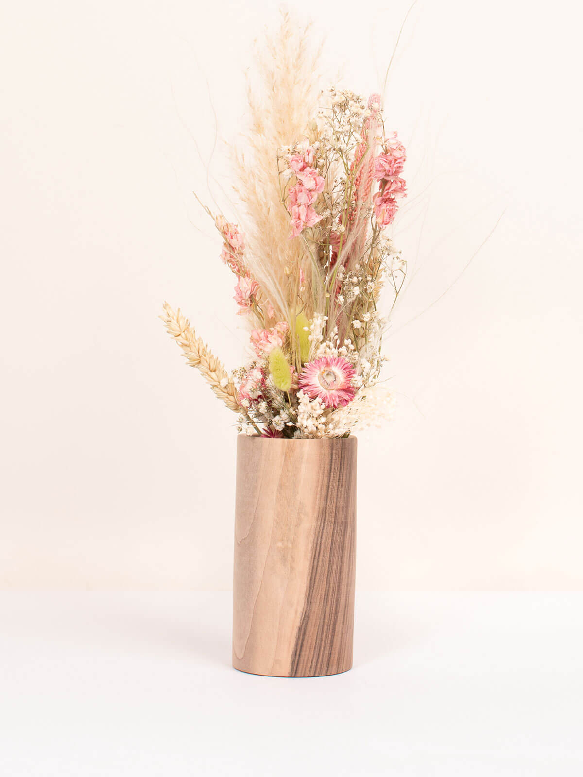 Handmade Walnut Wood Dried Flower Vase - Rustic Home Decor for Farmhouse, Boho & Wedding Centerpieces - Perfect for Living Room, Bedroom & Tabletop Display