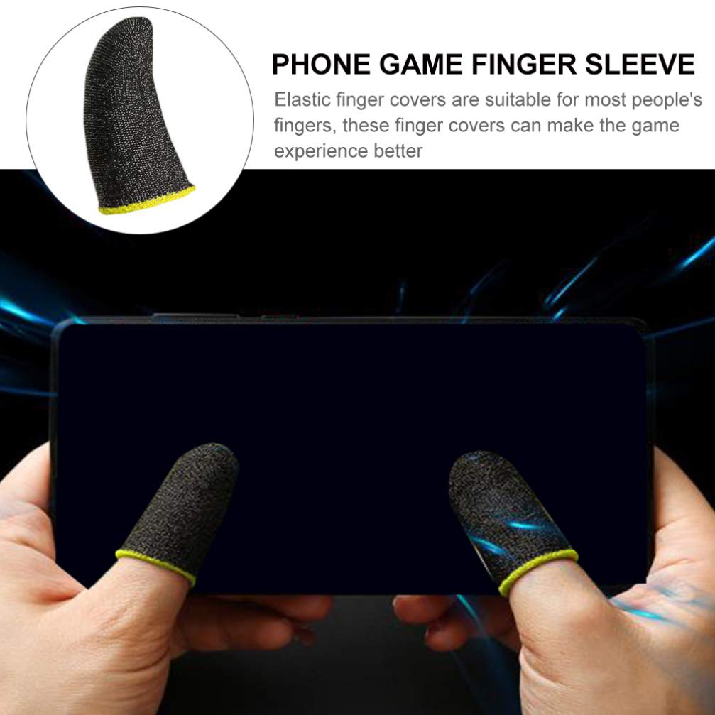 UKCOCO 10-Pack Anti-Sweat Gaming Finger Sleeves - Breathable Fiber Touchscreen Gloves for Mobile Gaming, Esports & Pro Gamers - Perfect for PUBG, Fortnite, COD & Long Gaming Sessions