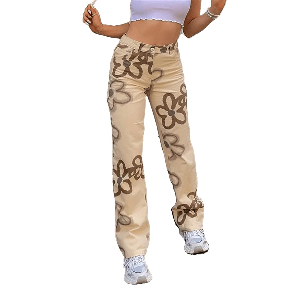 High Waisted Wide Leg Pants for Women - Y2K Straight Denim Jeans, Loose Streetwear Baggy Trousers | Trendy Aesthetic Fashion for Teen Girls | Perfect for Casual Outings, Street Style & Retro Looks