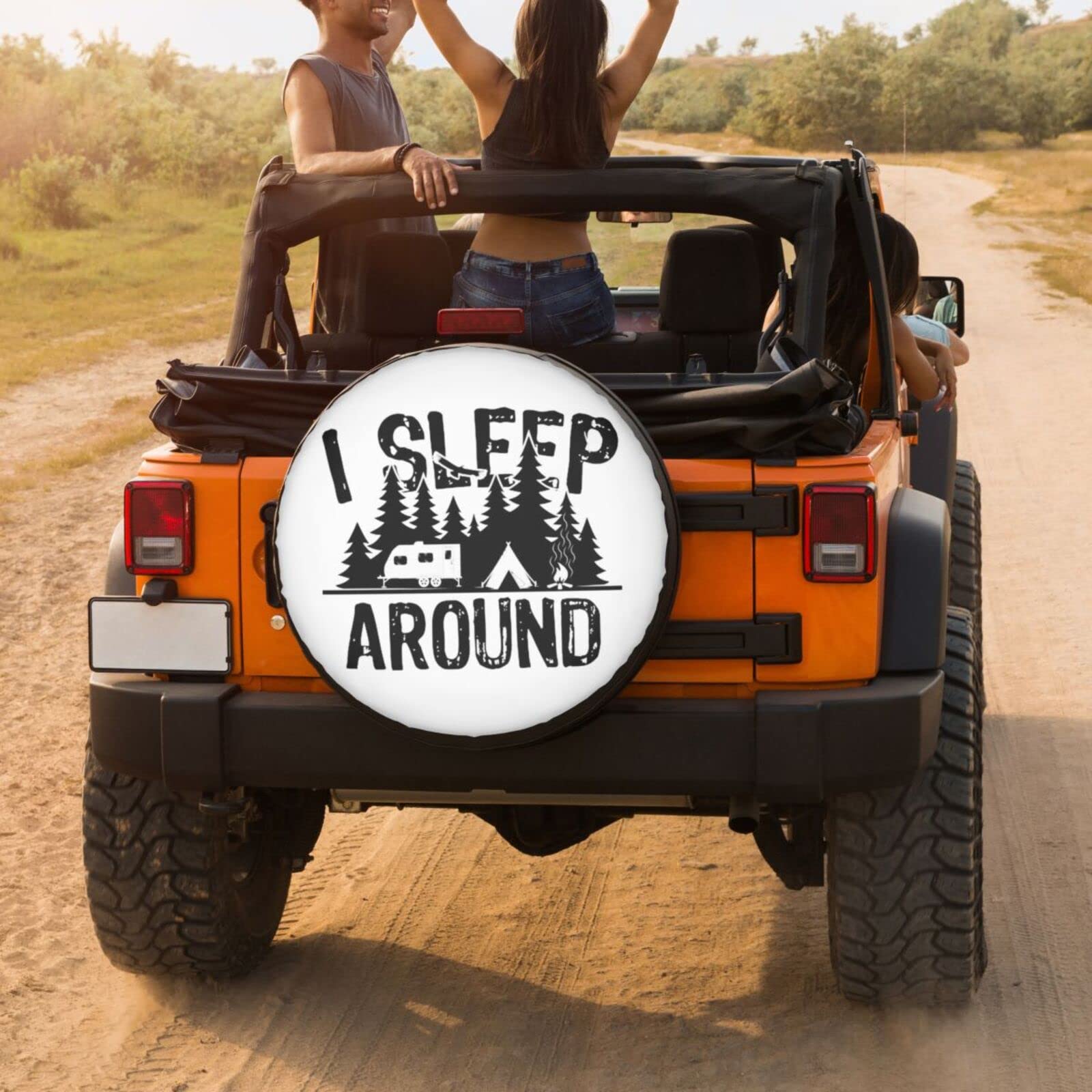 15 Inch Dust-Proof Spare Tire Cover for Trailer, RV, SUV & Vehicles - Waterproof Wheel Protector for Camping, Off-Road & Outdoor Adventures