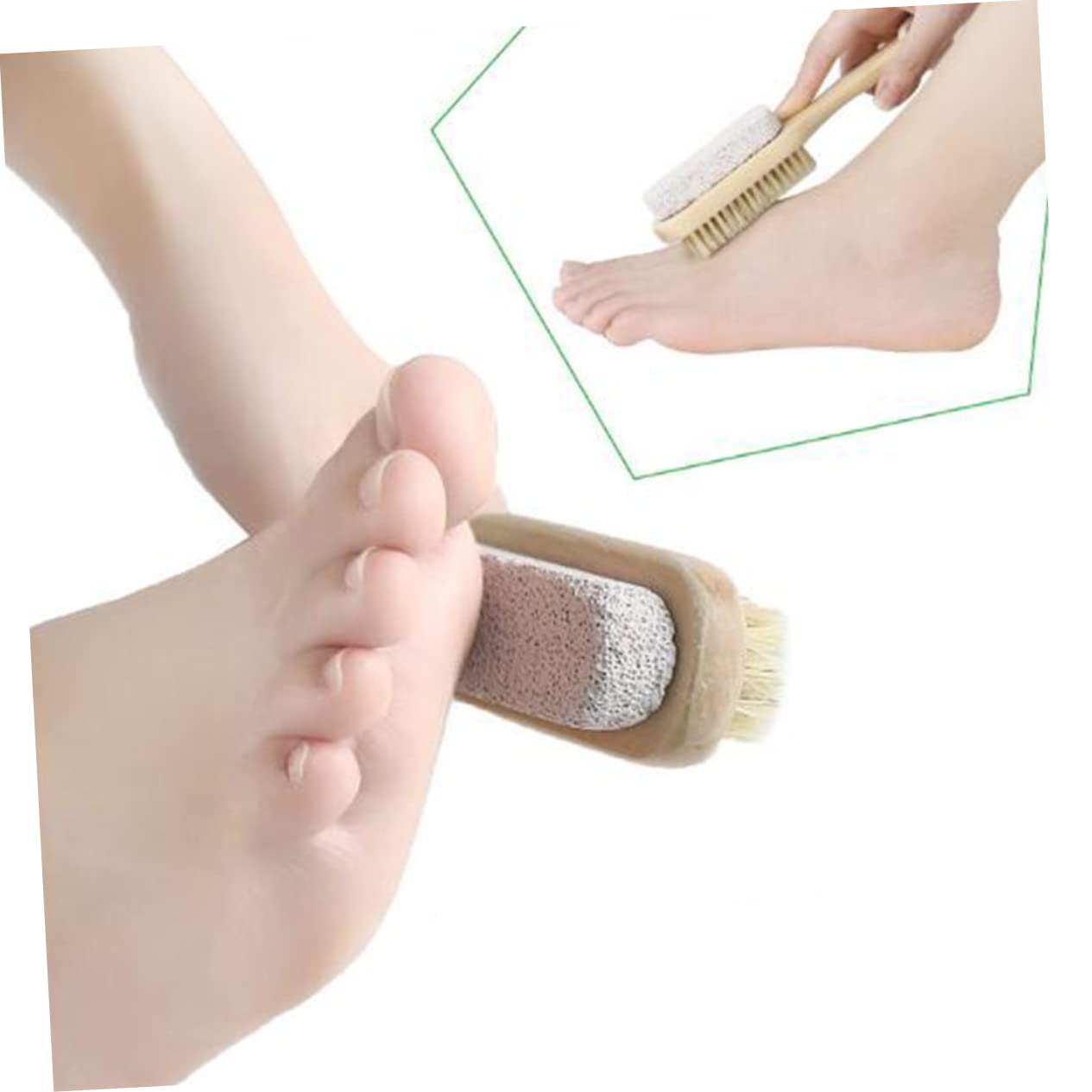 Healifty 2pcs Foot Brush - Double Sided Exfoliator & Dead Skin Remover for Pedicure & Foot Care at Home