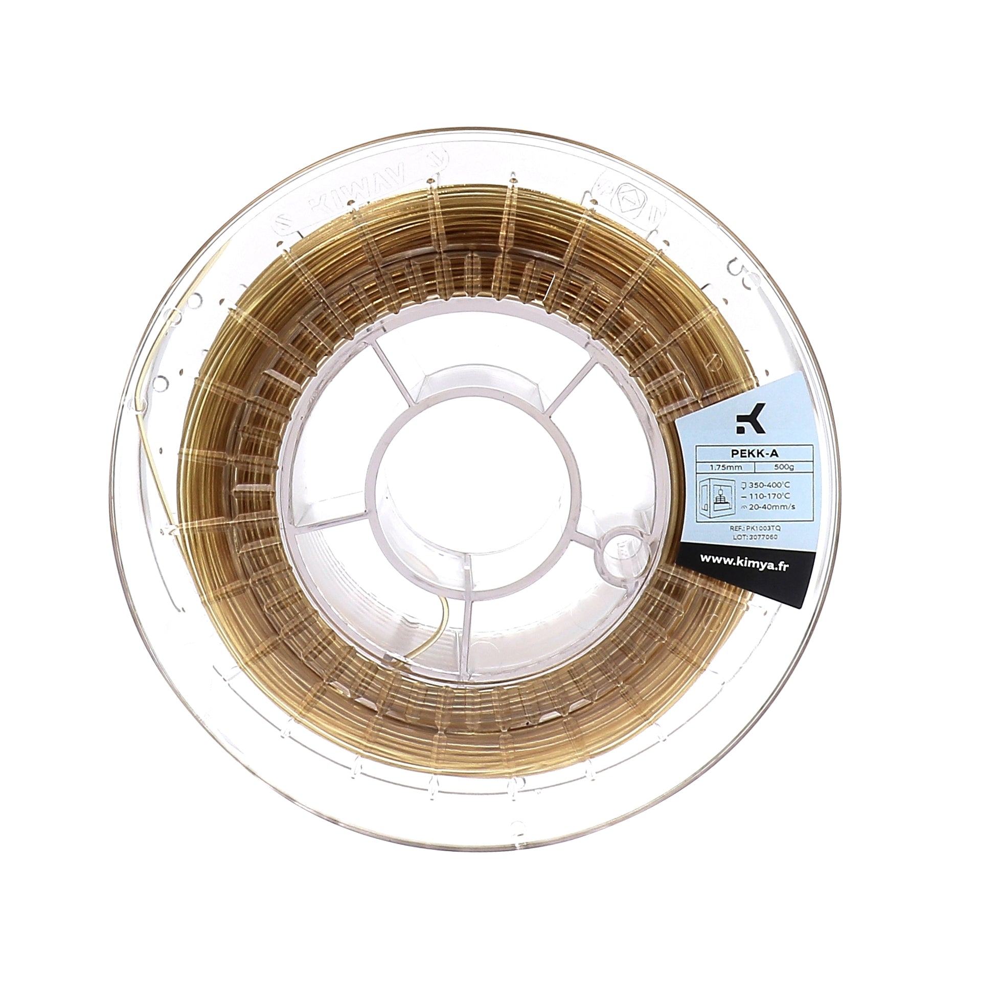 High-Temp PEKK A Amber 3D Printing Filament - Premium Industrial-Grade Material for Aerospace, Automotive & Medical Applications - Perfect for Functional Prototypes & End-Use Parts