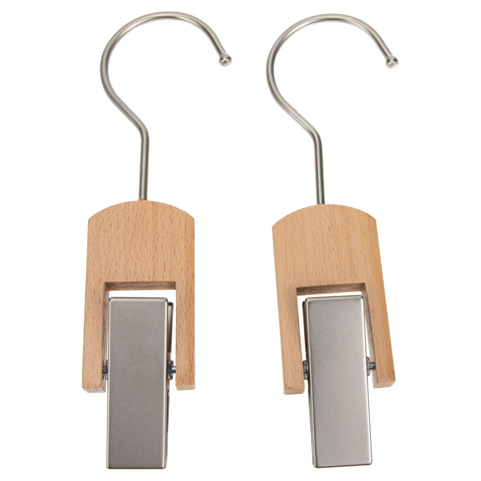 2-Pack Heavy Duty Laundry Hooks - Durable Hanging Clips for Clothes, Socks, Towels & Handbags | Space-Saving Closet Organizer for Travel, Home & Dorm Use | Perfect for Pants, Scarves & Small Items Storage