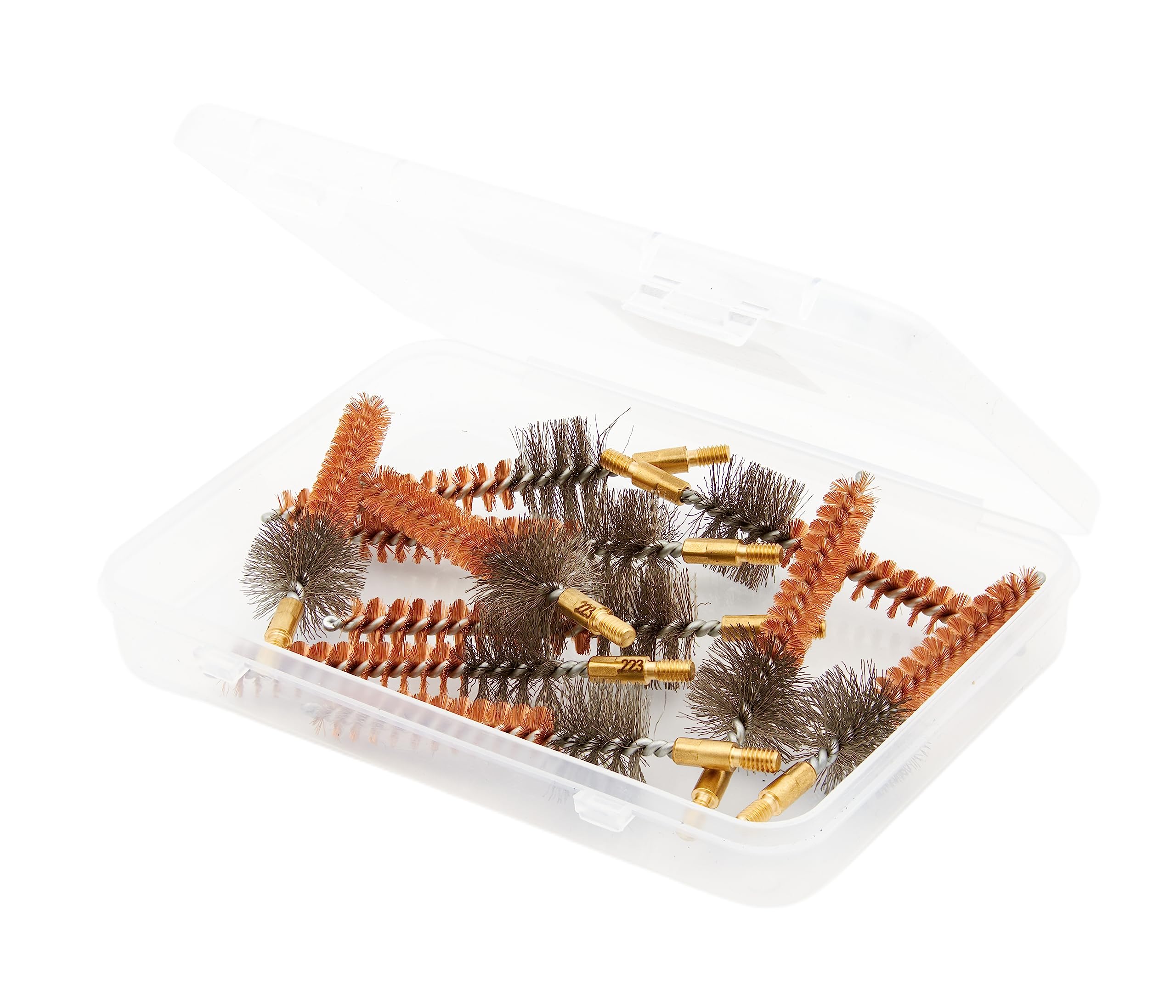 Premium Bronze Gun Cleaning Brushes 10-Pack - 5.56mm/.223Cal for Rifle Maintenance