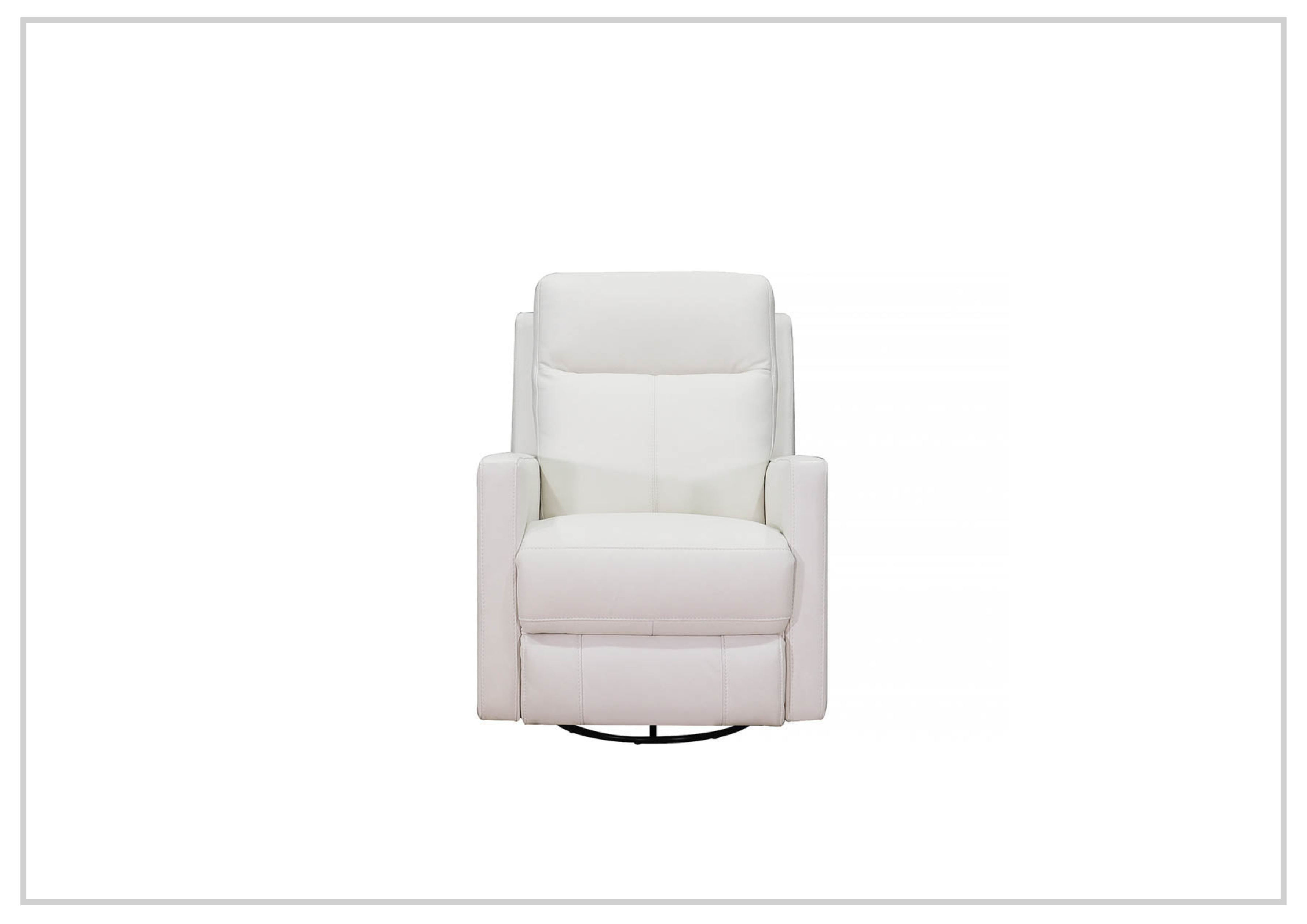 Hydeline Vienna Power Swivel Glider Recliner Chair with Adjustable Headrest - Genuine Leather Living Room Seating for Home Theater, Gaming & Relaxation