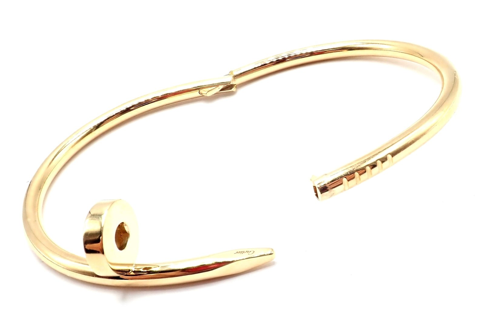 Cartier Juste un Clou 18k Yellow Gold Nail Bangle Bracelet - Size 17, Luxury Jewelry for Women, Perfect for Weddings, Parties & Special Occasions