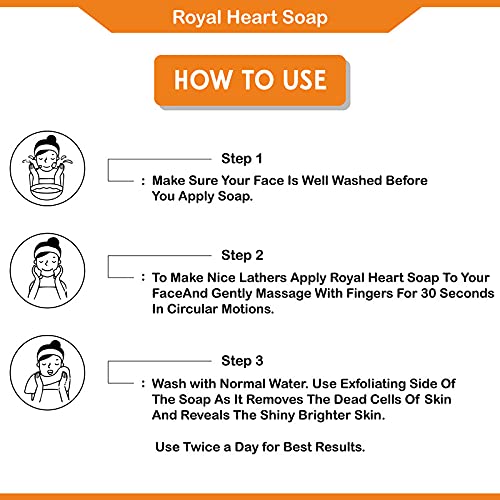 2 Pack Kisra Pimple Care Soap + 2 Pack Kisra Royal Heart Soap - Acne Treatment for Clear, Healthy Skin - All Skin Types - Perfect for Daily Face Wash & Body Care Routine