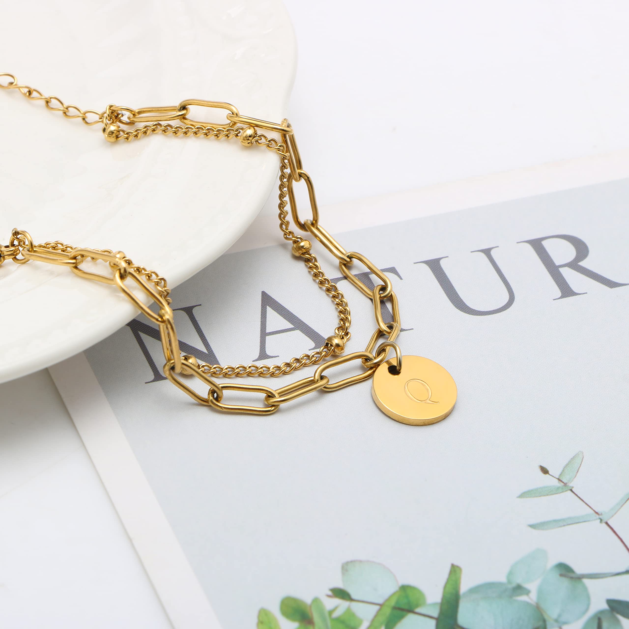 JoycuFF Matching Bracelets for Couples - Personalized A-Z Initial Charm Bracelets for Women Men, Valentine's Day, Birthday Gifts for Girlfriend, Boyfriend, Wife, Best Friend, Friendship Jewelry for Anniversaries, Engagements, and Romantic Occasions