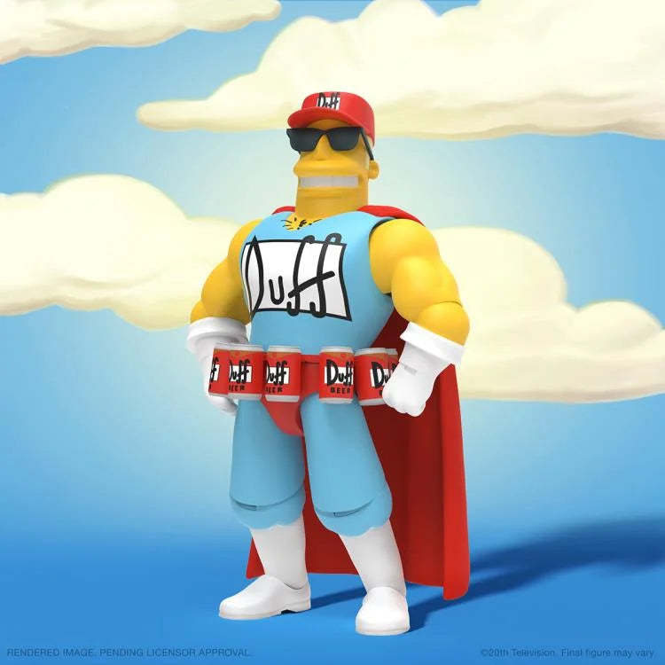 The Simpsons ULTIMATES! Duffman Action Figure - Collectible Toy for Fans, Perfect for Display & Gifts (Home Decor, Office Display, Pop Culture Collection)