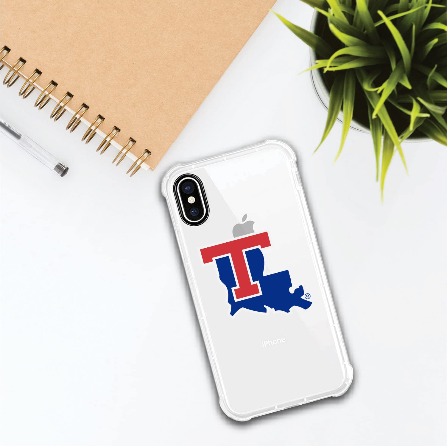 OTM Essentials Louisiana Tech University Tough Edge Phone Case - Shockproof & Durable Protection for iPhone & Samsung (Classic Design) - Perfect for School, Work & Outdoor Activities