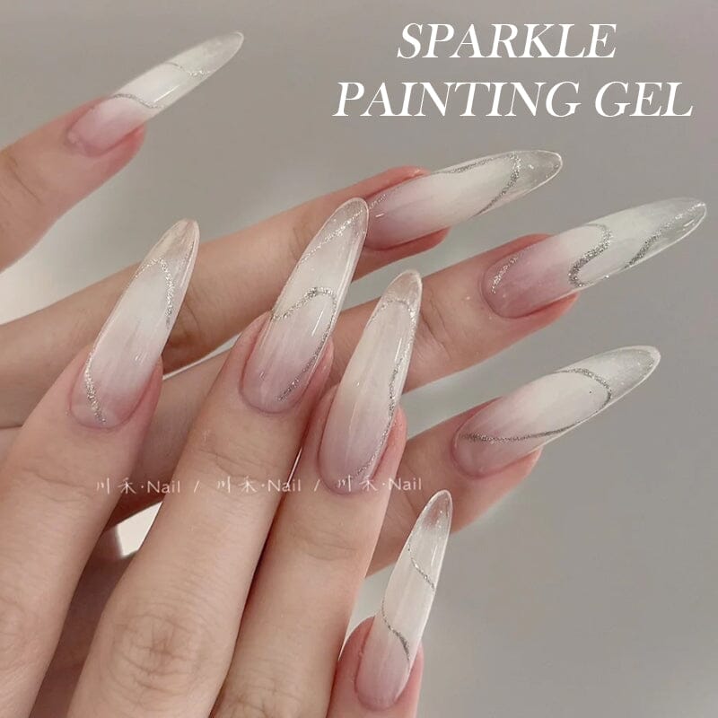 Sparkle Painting Gel 5ml - Glitter Nail Art Polish for DIY Manicure - Perfect for Parties, Weddings & Special Occasions