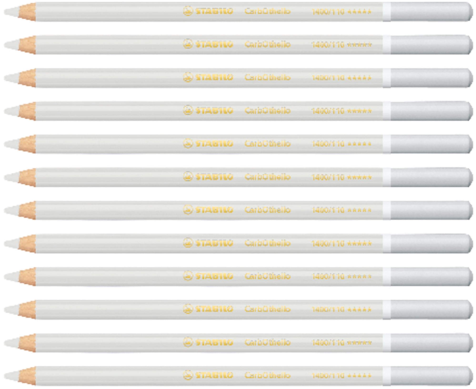 STABILO CarbOthello Pastel Pencils 12 Pack - Soft Grey & White Shades for Sketching, Drawing & Blending | Perfect for Artists, Students & DIY Craft Projects