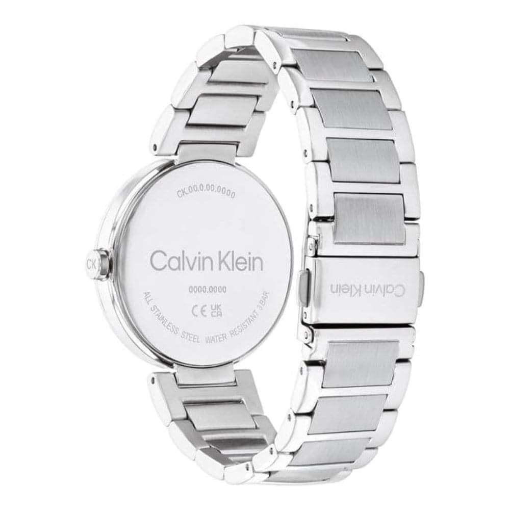 Calvin Klein Women's Watch with Blue Dial & Silver Stainless Steel Strap - Model 25200250 | Perfect for Office, Casual Wear & Special Occasions