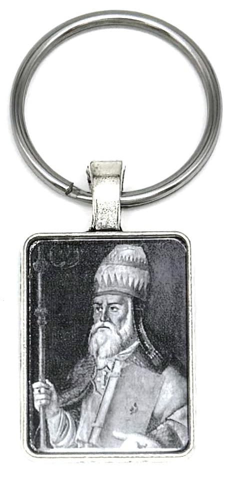 Saint Gregory the Great Keychain - Religious Keepsake for Catholics, Prayer Companion, Gift for Baptism, Confirmation, and Daily Devotion