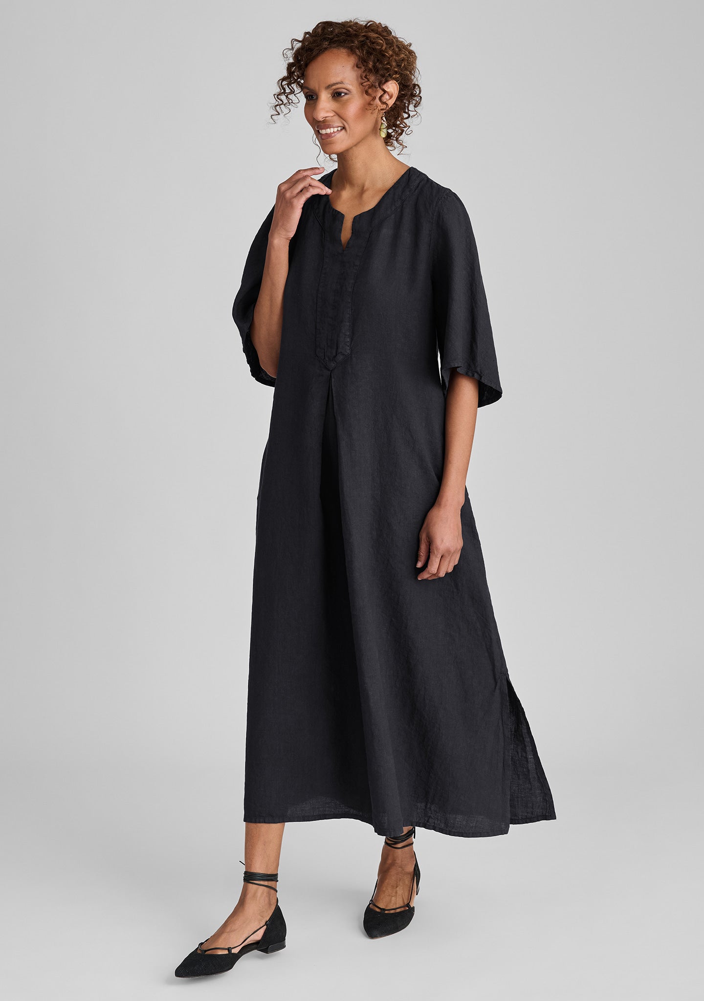 Stylish Linen Caftan Maxi Dress for Women - Boho Summer Beach Cover Up & Casual Lounge Wear