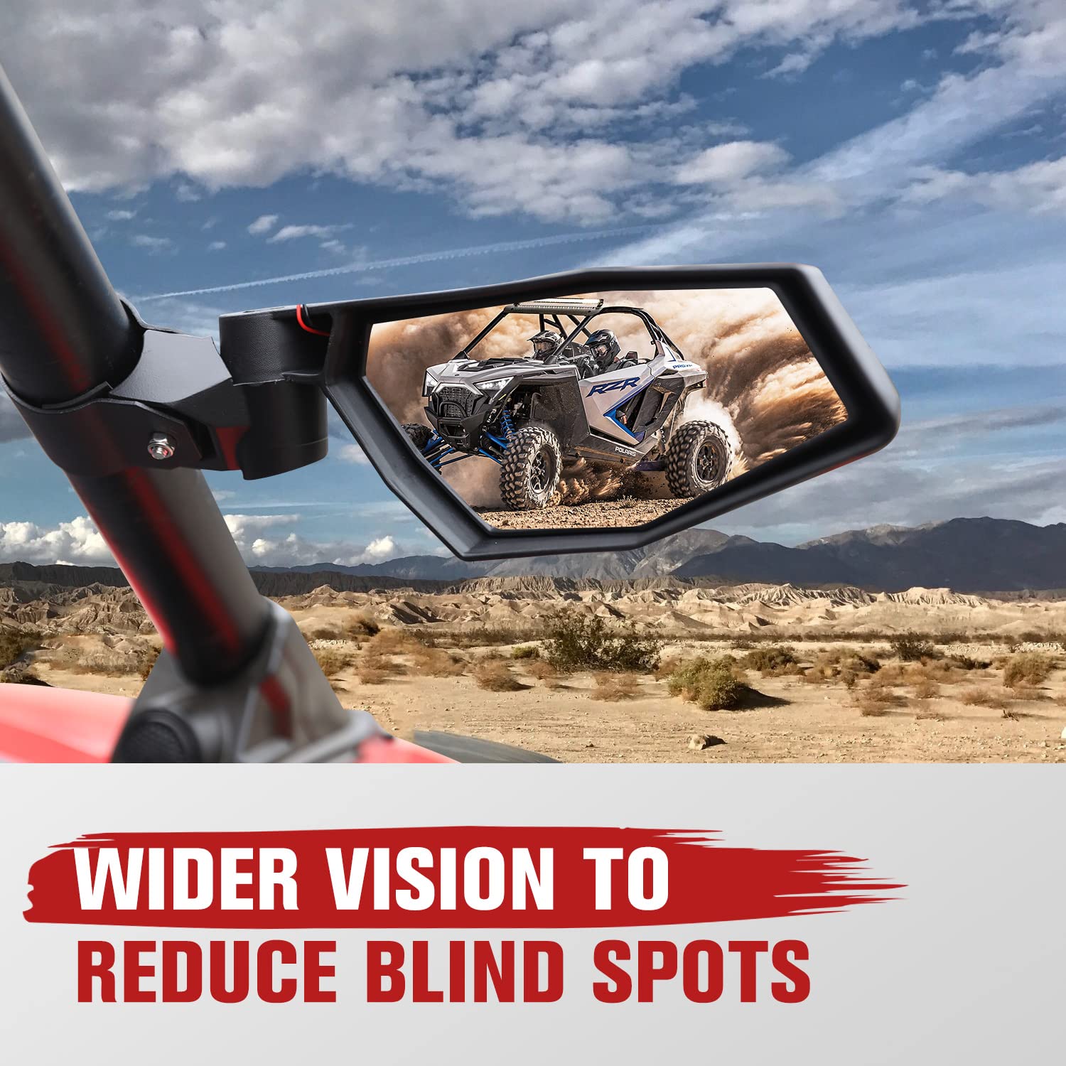 2020-2024 Polaris RZR Pro XP/Pro XP4/Turbo R/PRO R LED Side Mirrors with Adjustable Breakaway Design & Turn Signals - Replacement #2883762 - Perfect for Off-Roading & Night Driving