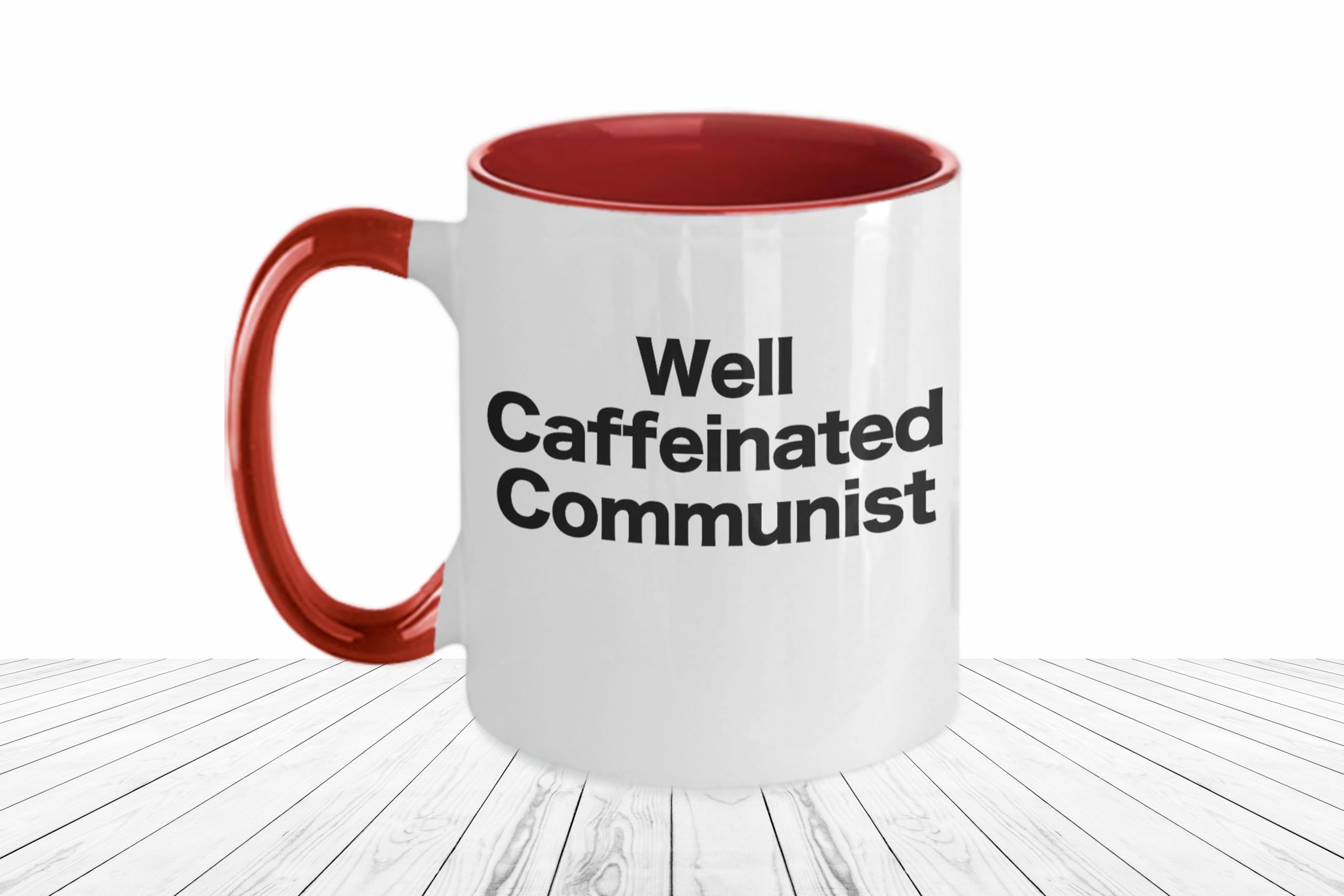 Two-Tone Red Communist Mug - Unique Coffee Cup for College Professors & Political Enthusiasts | Perfect Gift for Marxism, China & Russia Lovers | Ideal for Coffee Breaks, Office Use & Political Discussions