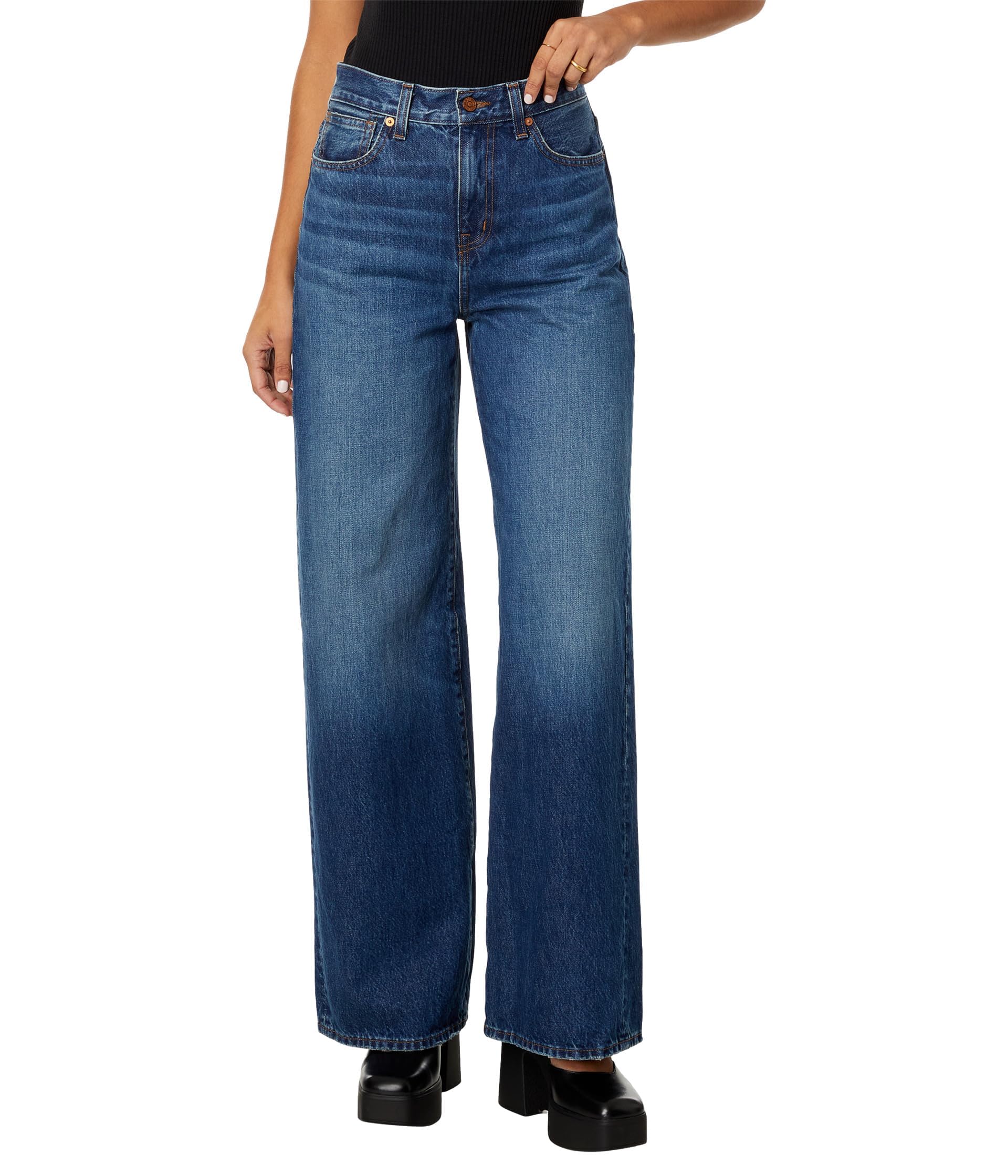 Madewell Slouchy Boyjean in Halleran Wash - Relaxed Fit Women's Denim Jeans for Casual Wear & Everyday Outfits