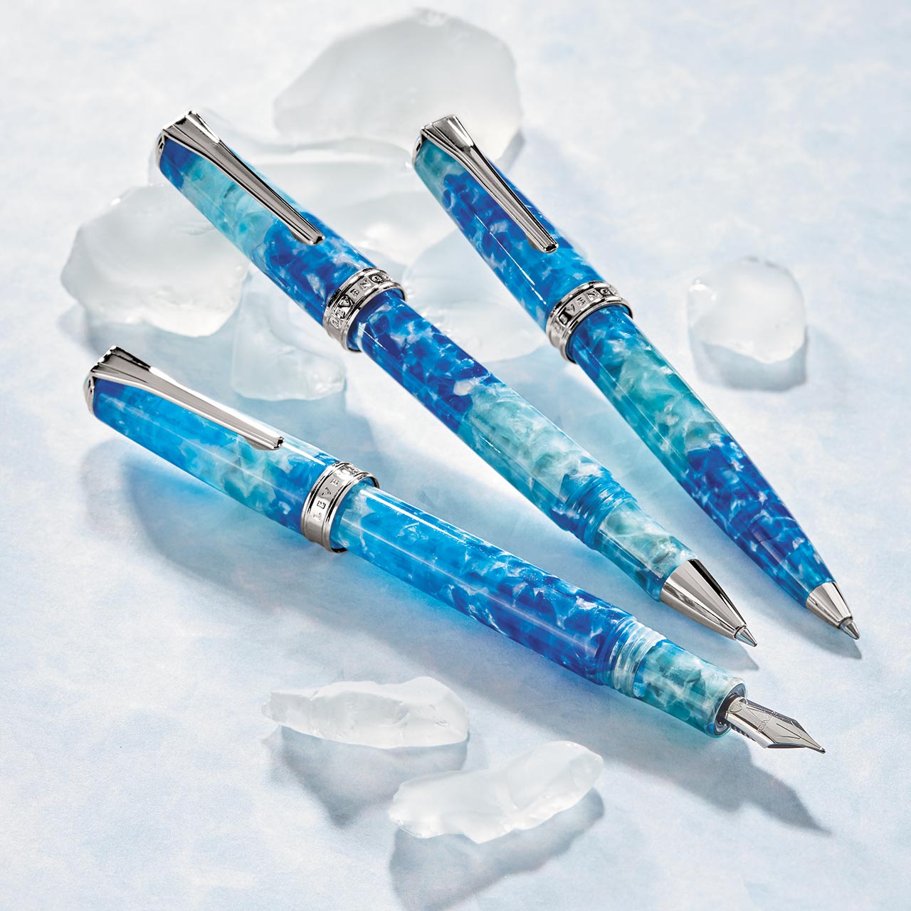True Writer Classic Blue Grotto Fountain Pen - Premium Writing Instrument for Calligraphy, Journaling & Office Use | Elegant Gift for Writers & Professionals