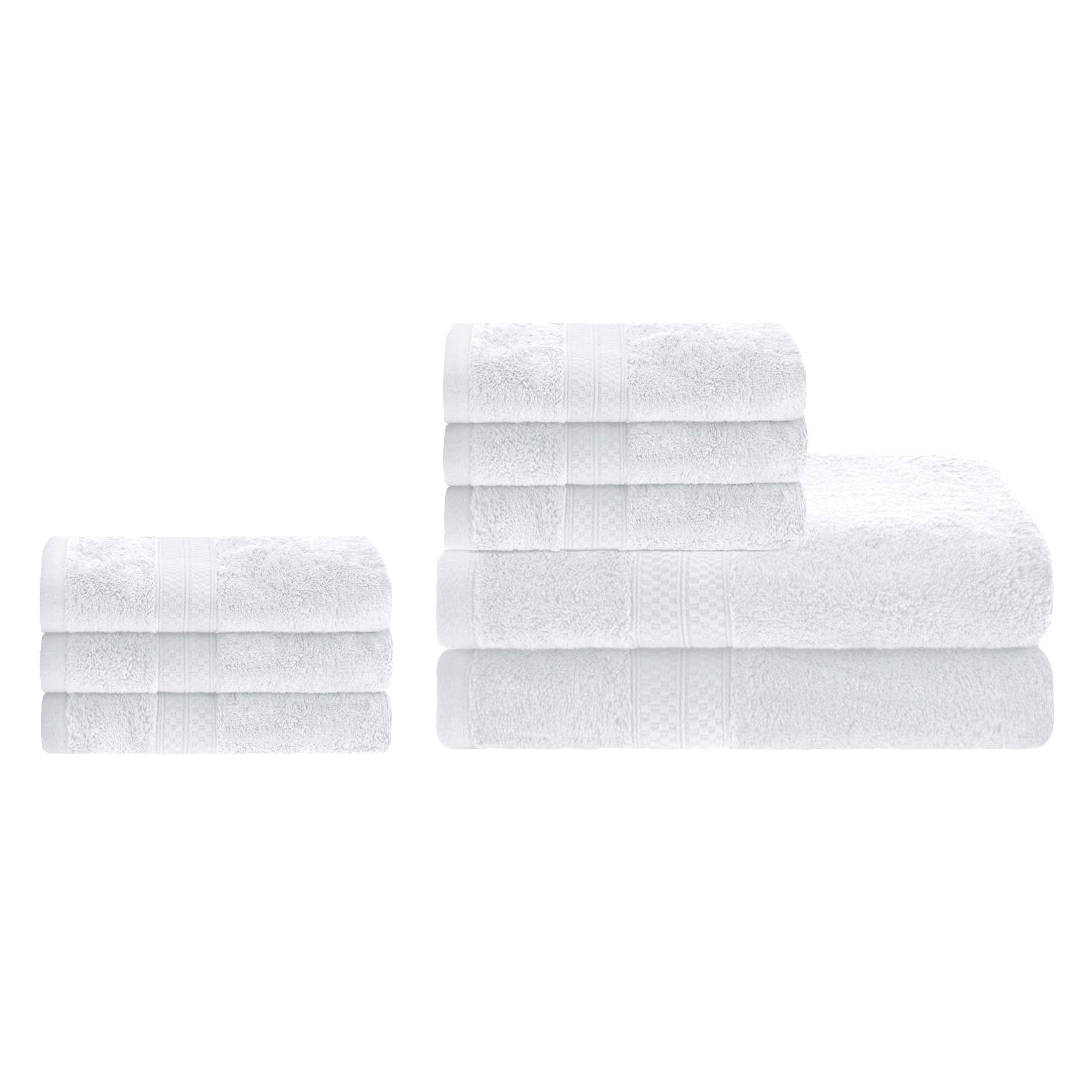 Ultra Soft Rayon Bamboo Cotton Blend Bath & Hand Towel Set | Eco-Friendly, Absorbent & Luxurious for Spa, Bathroom & Guest Use