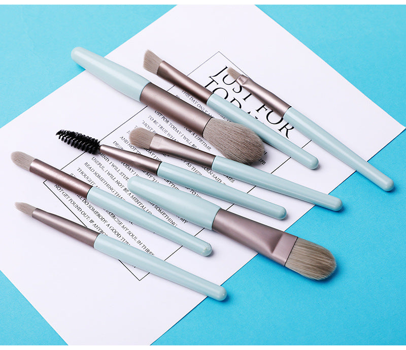 Soft Bristle Portable Makeup Brush Set - Professional Cosmetic Tools for Foundation, Blush & Eyeshadow Application | Perfect for Travel & Everyday Makeup Routine