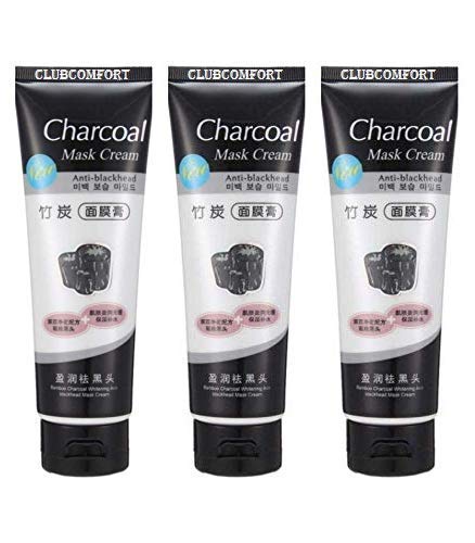 D.B.Z. Charcoal Blackhead Remover Mask - Deep Cleansing & Purifying Face Mask for Oily Skin, Removes Excess Dirt & Oil - Pack of 3 | Perfect for Acne-Prone Skin & Daily Skincare Routine