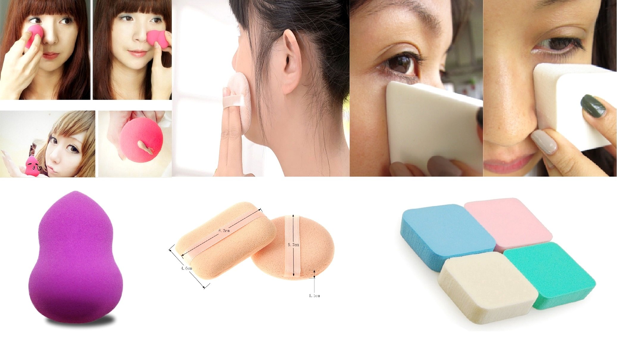 7-Piece Imported Beauty Blender Sponge Set - Soft Powder Puff & Concealer Foundation Makeup Sponge for Flawless Blending | Perfect for Daily Makeup & Professional Use