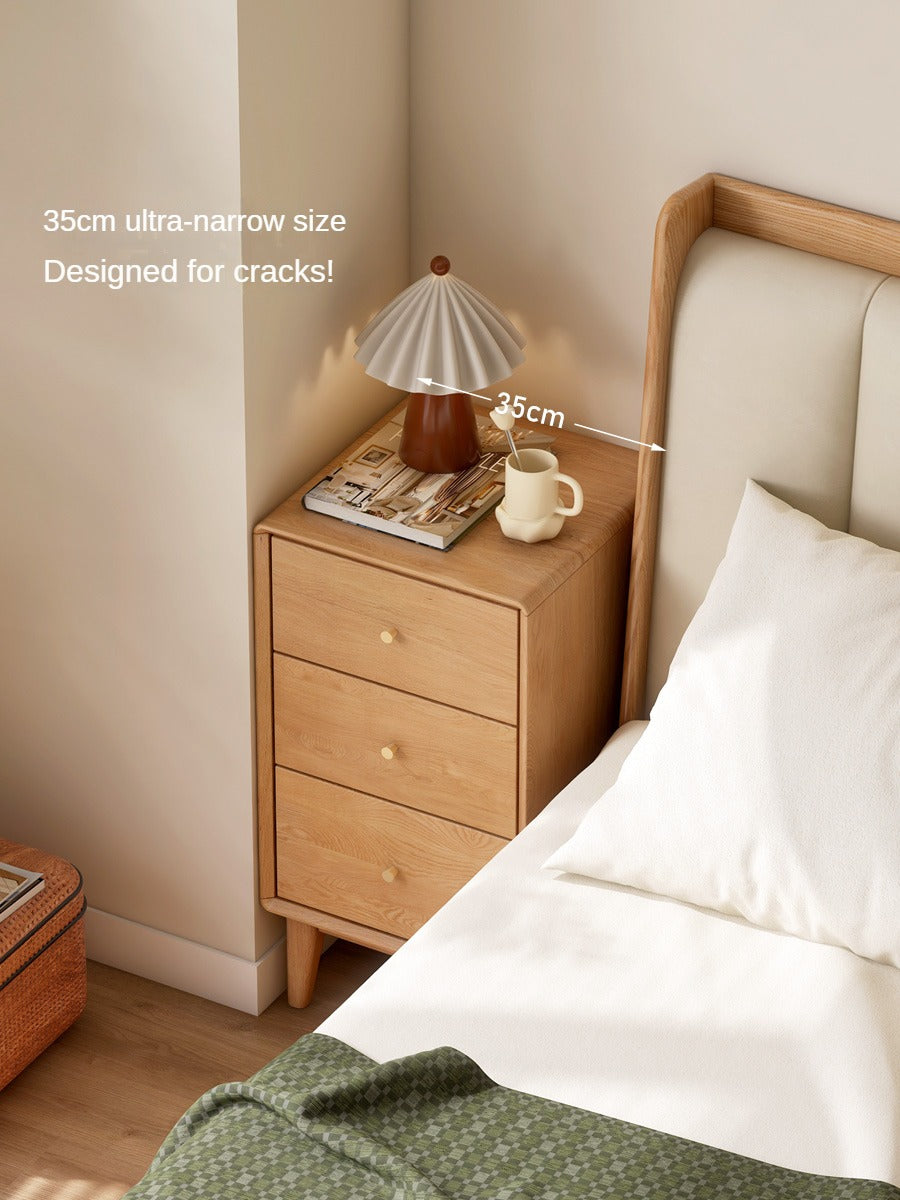 Solid Oak & Beech Wood Chest of Drawers - 5-Drawer Storage Cabinet with Multi-Functional Design for Bedroom, Living Room, and Office Organization