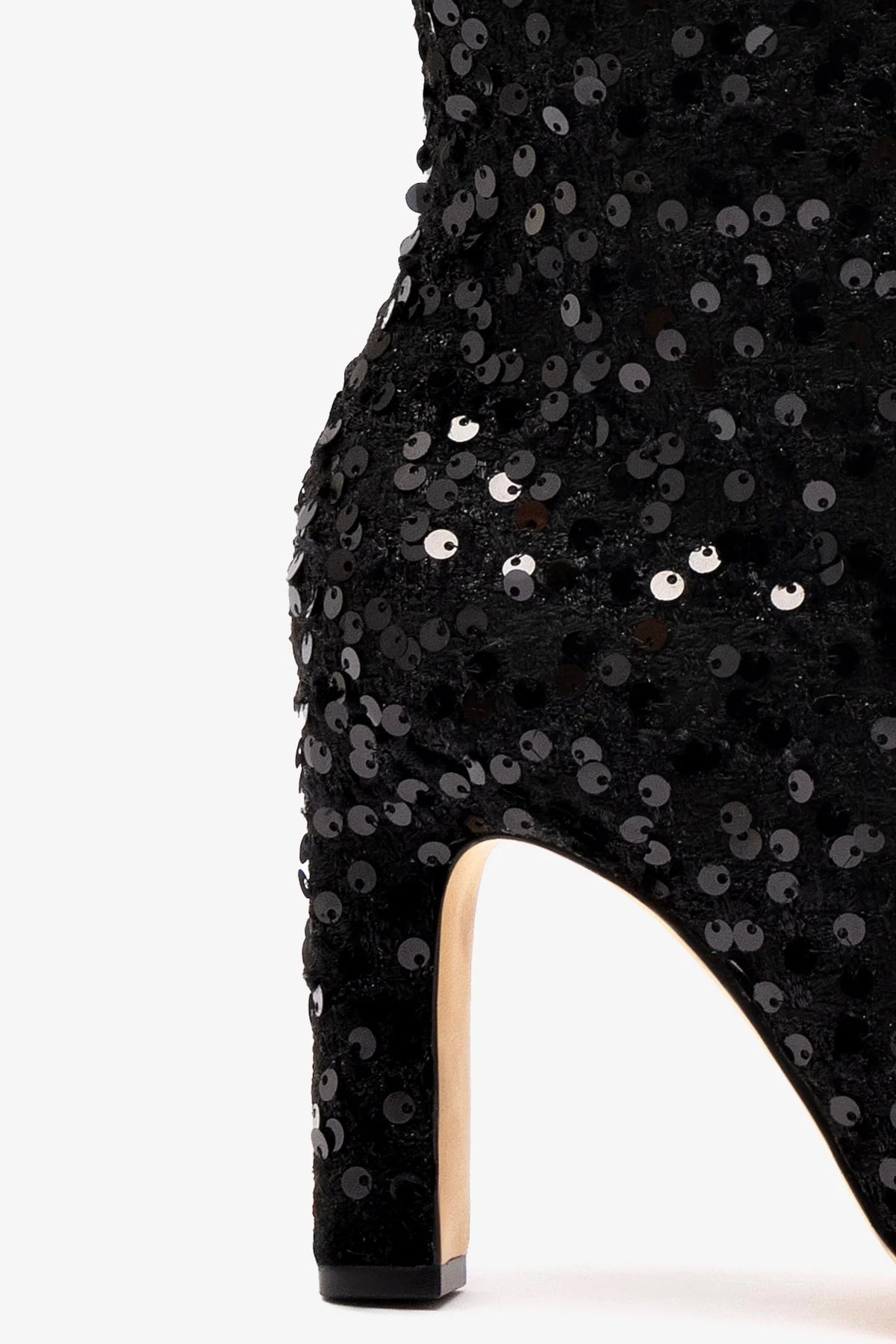 Cindy Black Sequin High Boots for Women - Stylish Party & Evening Wear - Perfect for Night Out, Club, and Special Occasions